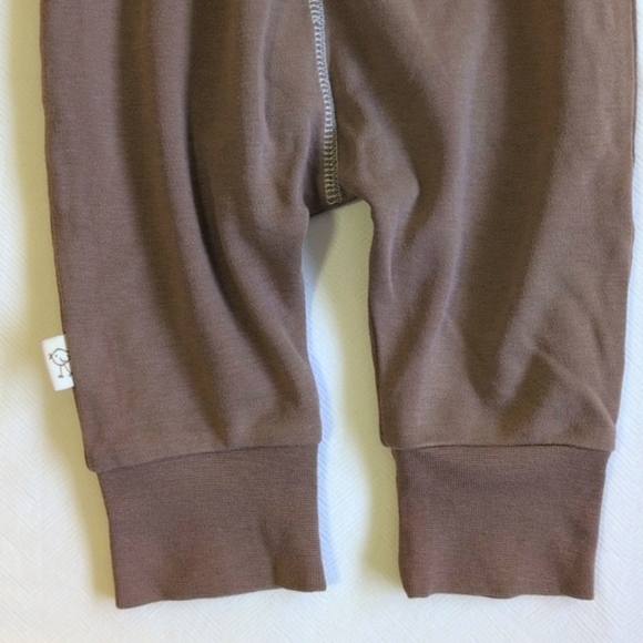 kushies organic cotton comfy taupe joggers pants 3 months baby unisex - Picture 3 of 5